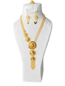22K Gold Necklace & Ring & Earrings 57.99g