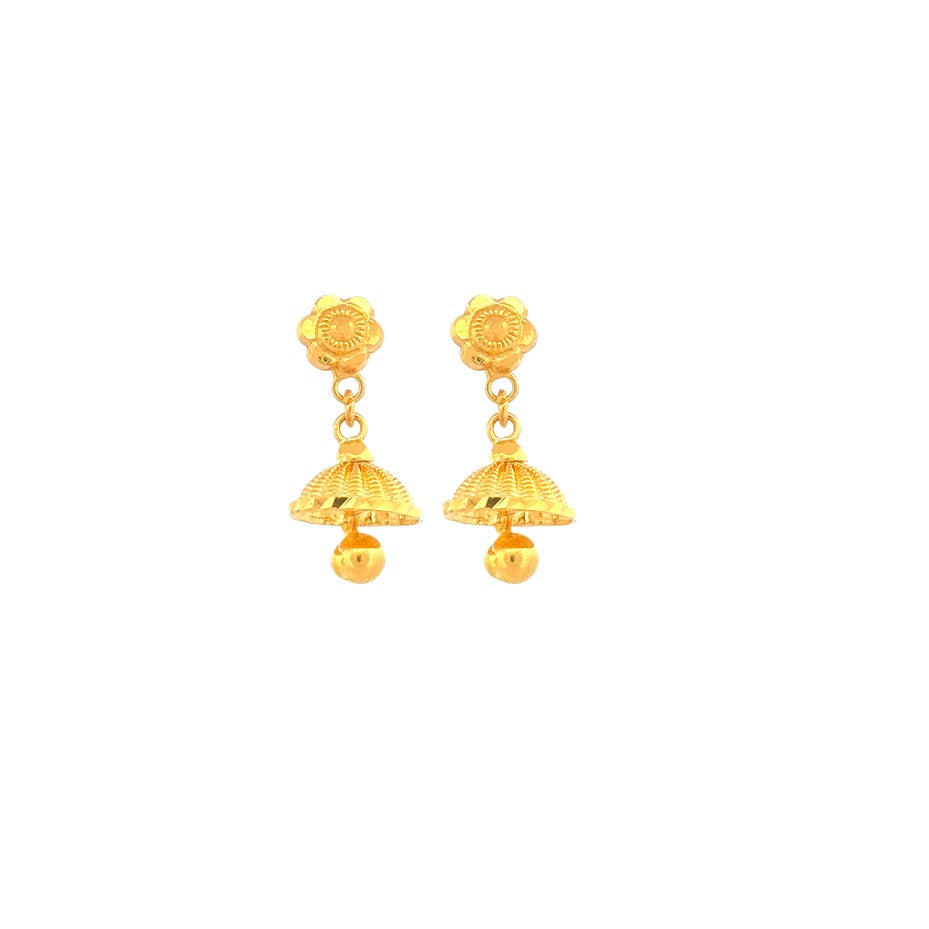 22K Gold Earrings 3.17g