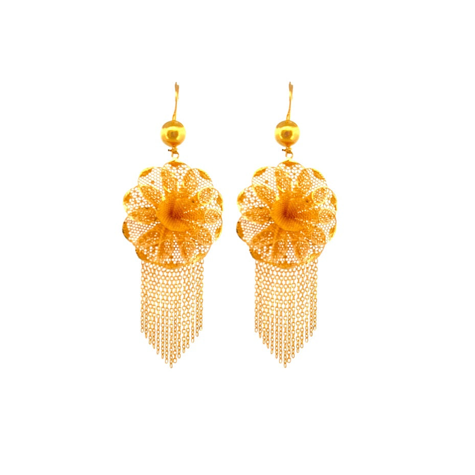22K Gold Earrings 22.58g