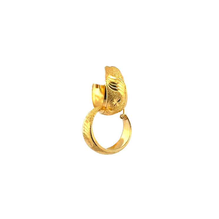 22K Gold Earrings 4.21g
