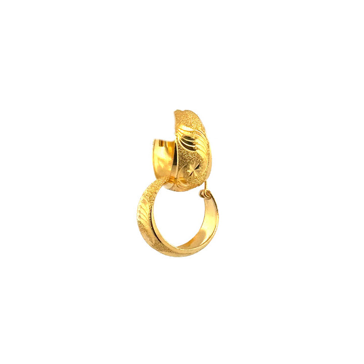22K Gold Earrings 4.21g