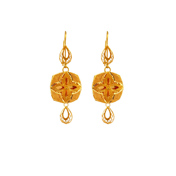 22K Gold Earrings 9.53g
