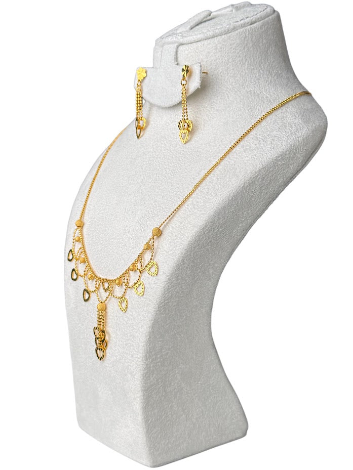22K Gold Necklace  & Earrings 12.22g