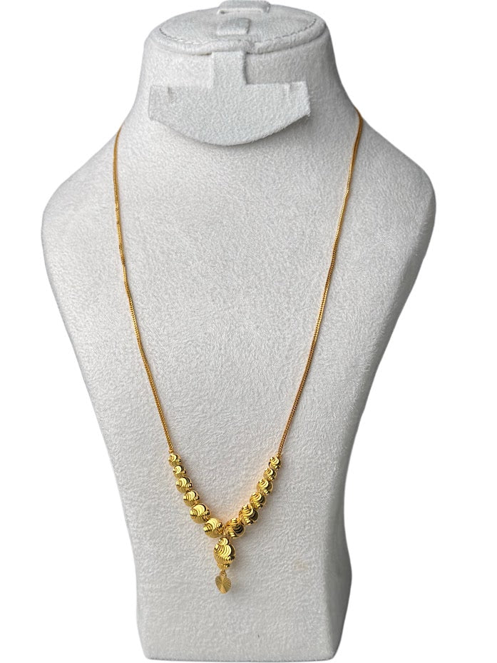22K Gold Necklace & Ring & Earrings 8.51g