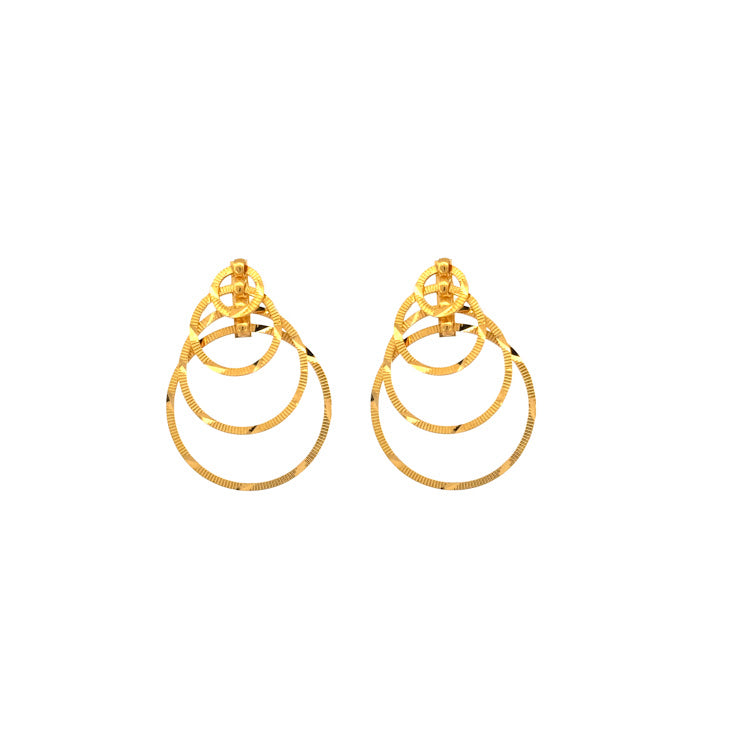 22K Gold Earrings 5.45g