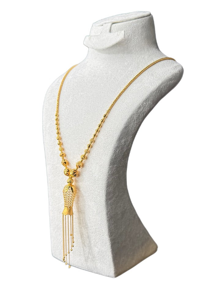 22K Gold Necklace & Ring & Earrings 23.85g