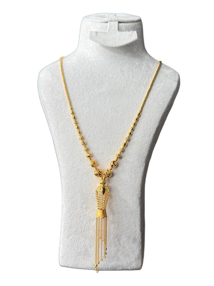 22K Gold Necklace & Ring & Earrings 23.85g
