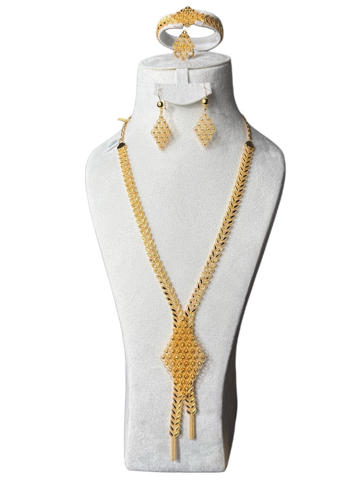 22K Gold Necklace & Ring & Earrings, Bracelet  71.77g