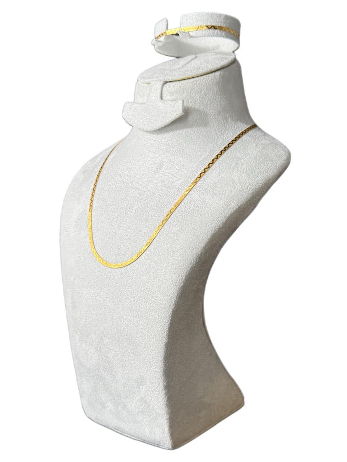 21K Gold Necklace & Bracelet 9.57g