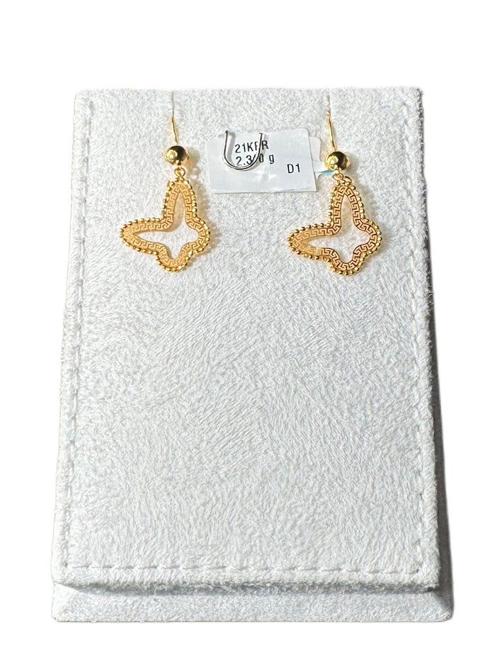 21K Gold Earrings 2.34g