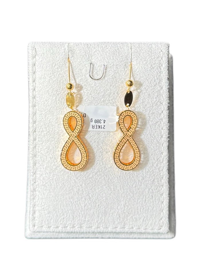 21K Gold Earrings 4.38g