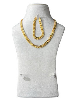 22K Gold Necklace & Bracelet 50.47g
