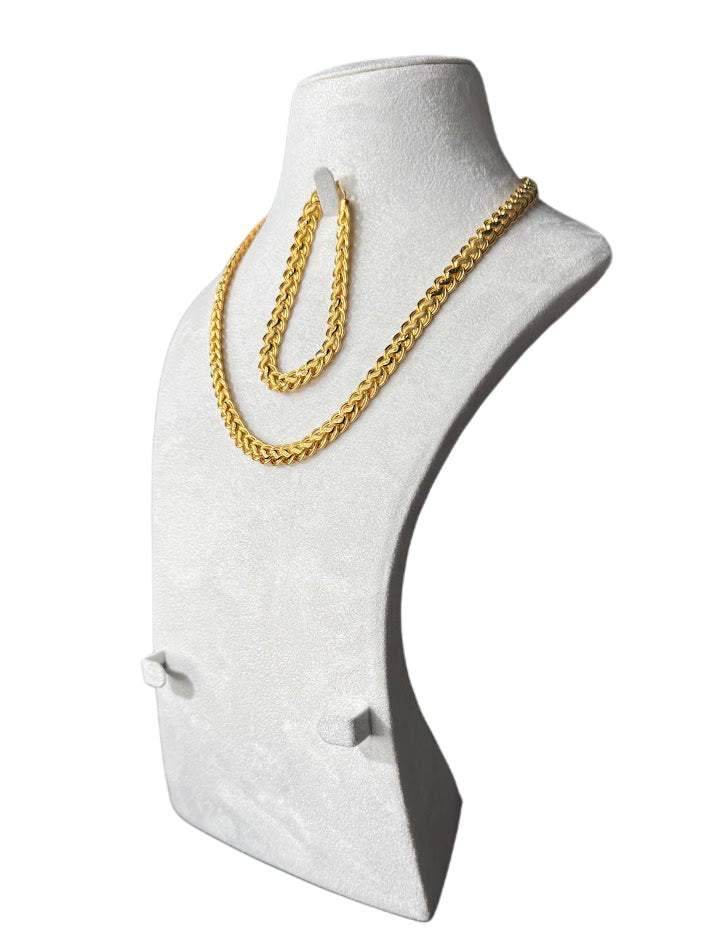 22K Gold Necklace & Bracelet 50.47g
