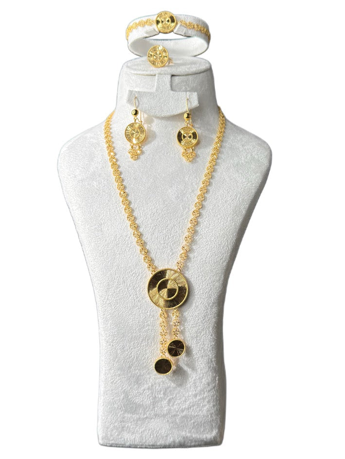 22K Gold Necklace & Ring & Earrings, Bracelet   33.83g