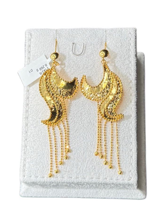 21K Gold Earrings 8.26g