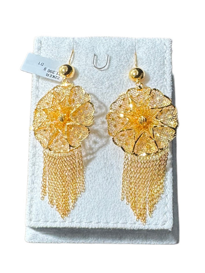 22K Gold Earrings 21.39g
