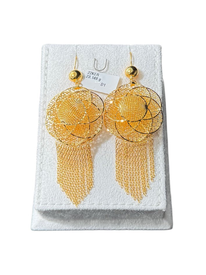 22K Gold Earrings 23.14g