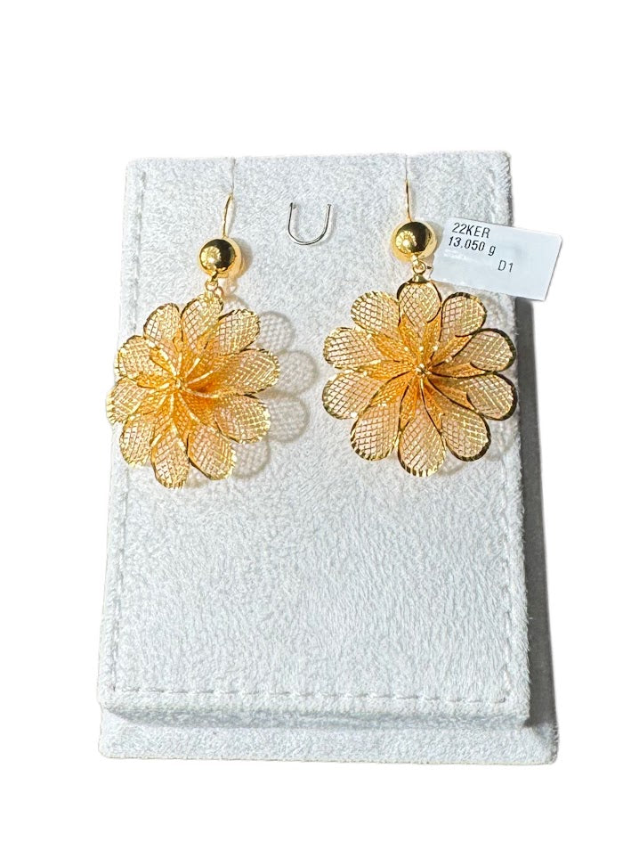 22K Gold Earrings 13.05g