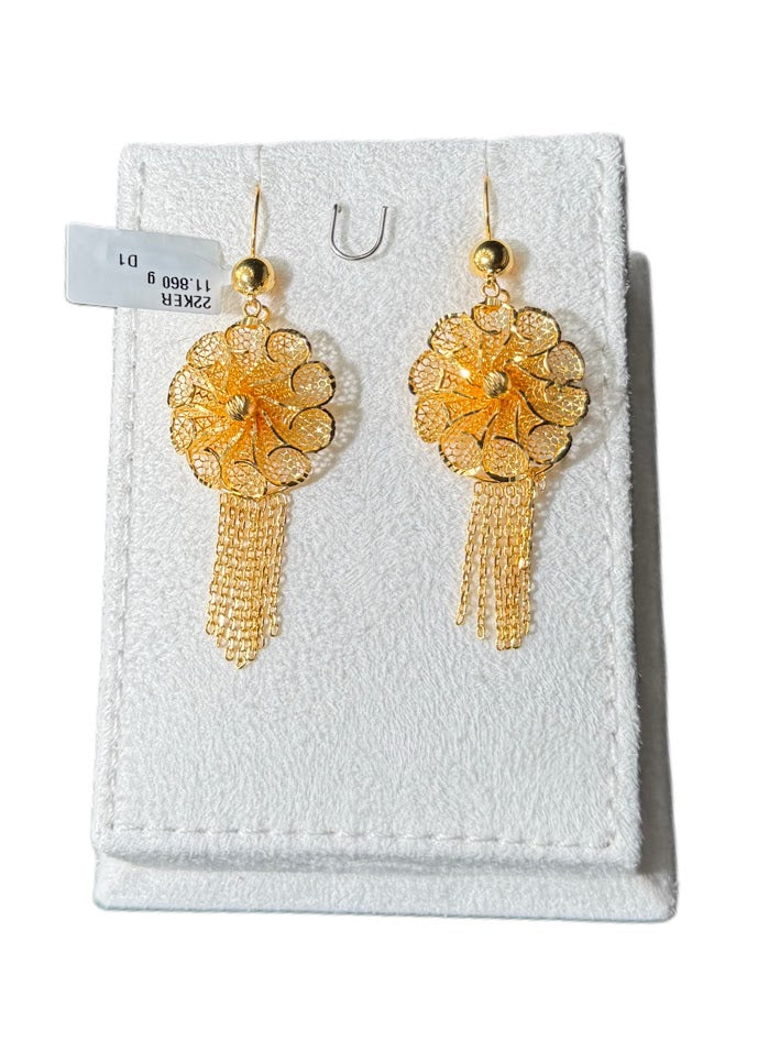 22K Gold Earrings 11.86g