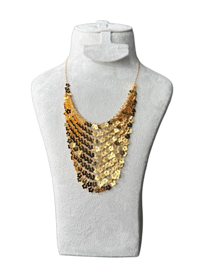 21K Gold Necklace & Ring & Earrings 17.49g