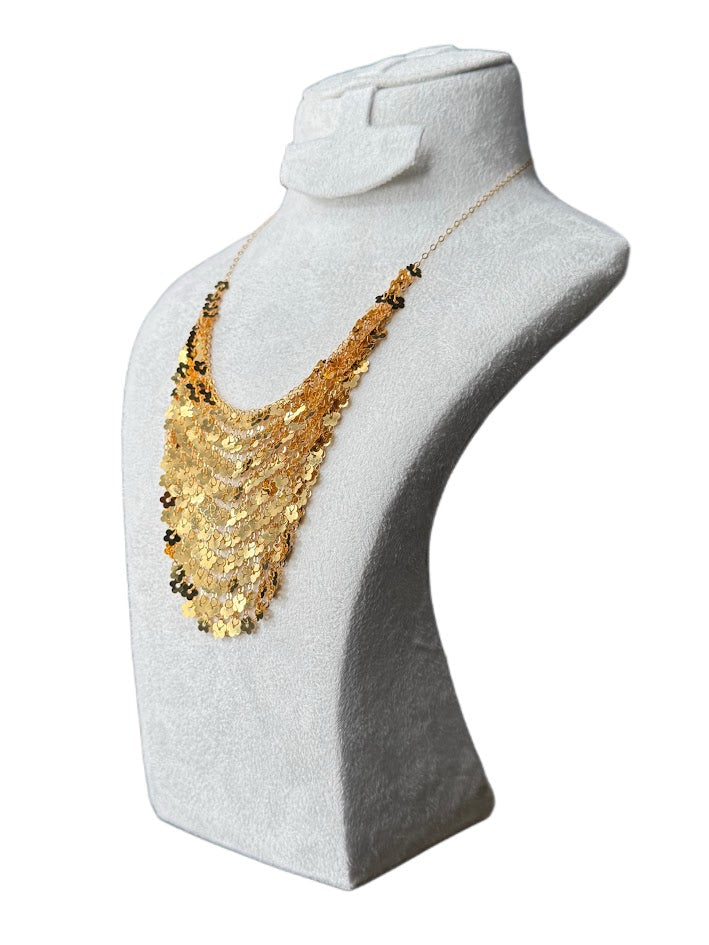 21K Gold Necklace & Ring & Earrings 17.49g