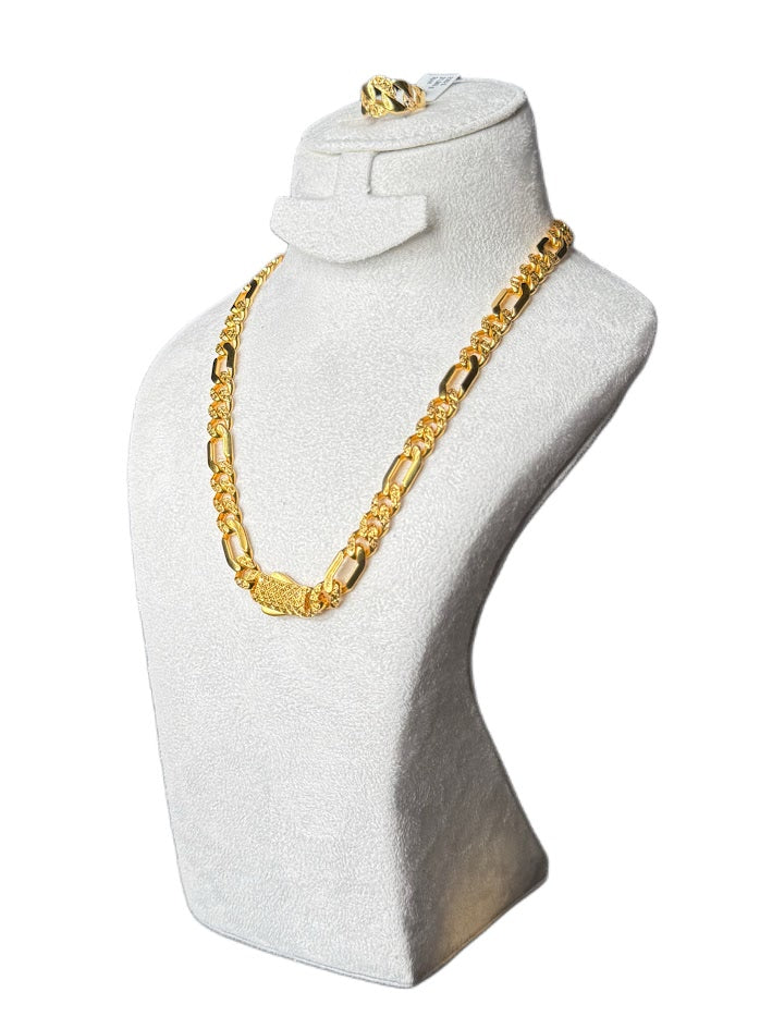 21K Gold Necklace & Ring 31.04g