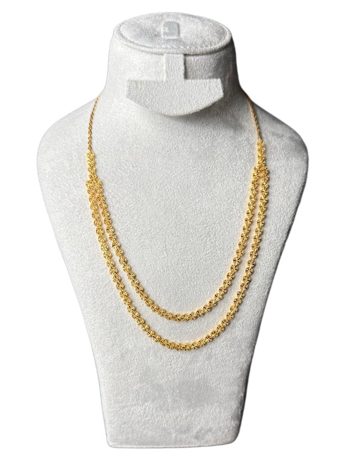 22K Gold Necklace & Ring & Earrings 18.45g