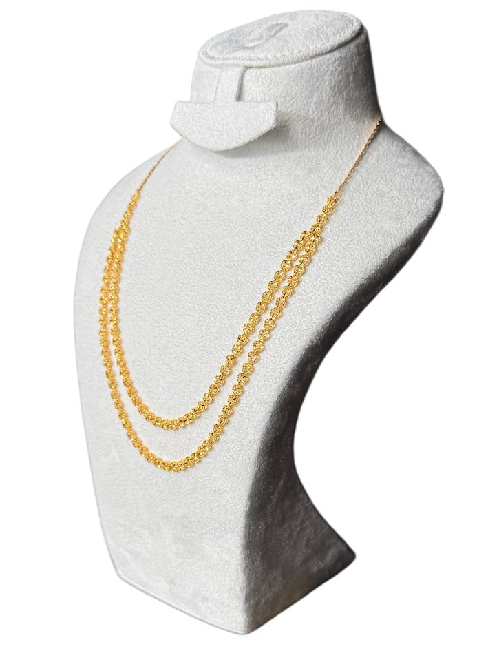 22K Gold Necklace & Ring & Earrings 18.45g