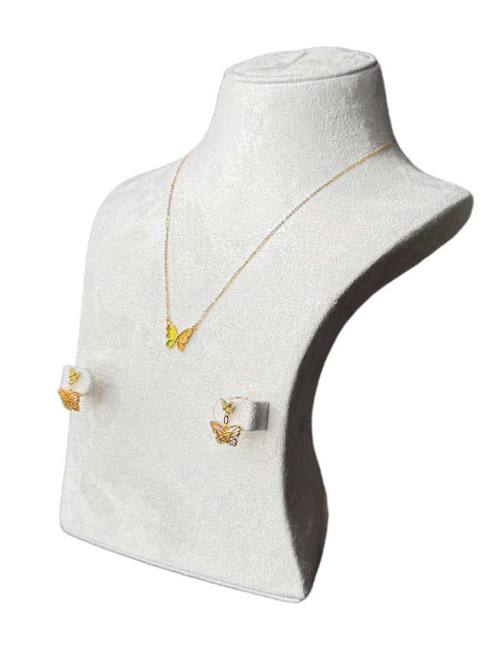 22K Gold Necklace & Earrings 6.11g