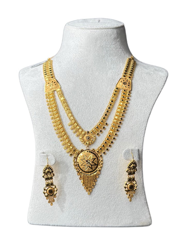 22K Gold Necklace & Ring & Earrings 22.67g