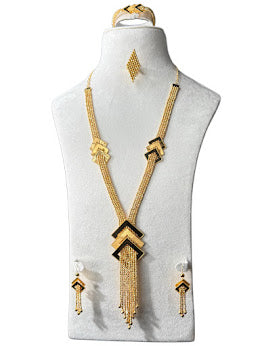 21K Gold Necklace & Ring & Earrings 115.85g