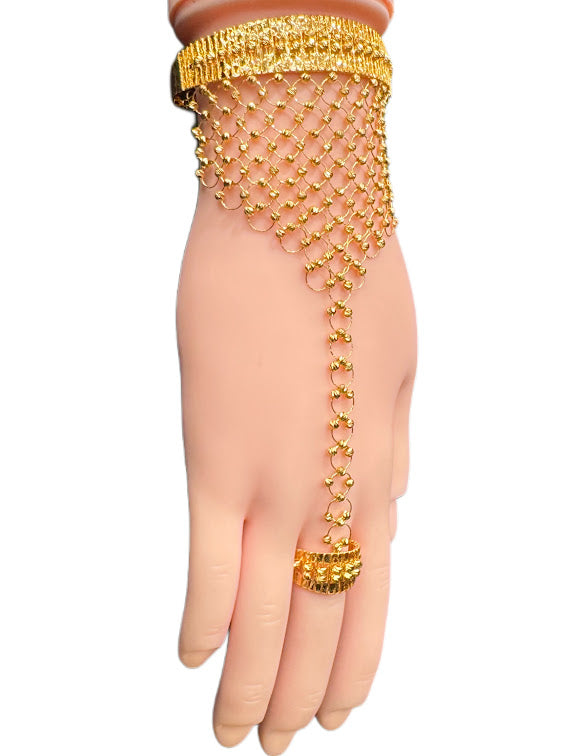 21K Gold Ring & Bracelet 18.02g