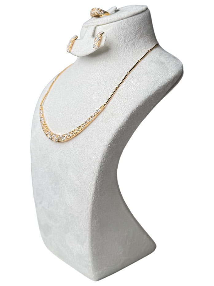 21K Gold Necklace & Ring & Earrings 21.1g