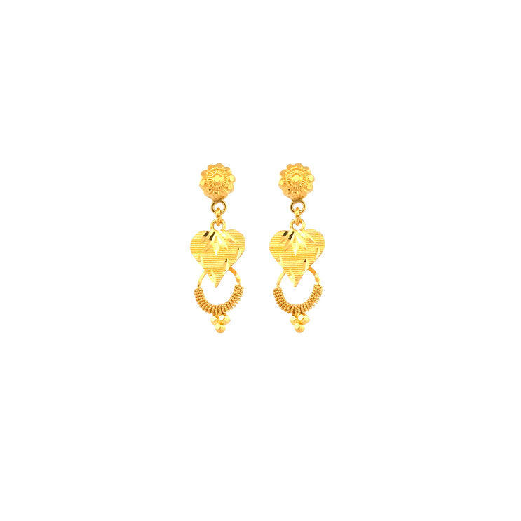 22K Gold Earrings 3.55g