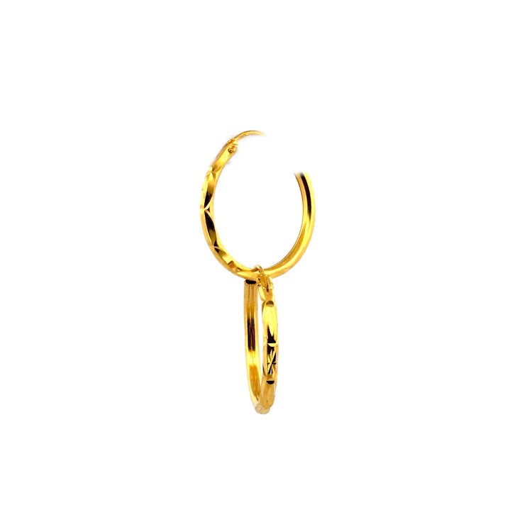 22K Gold Earrings 3.1g