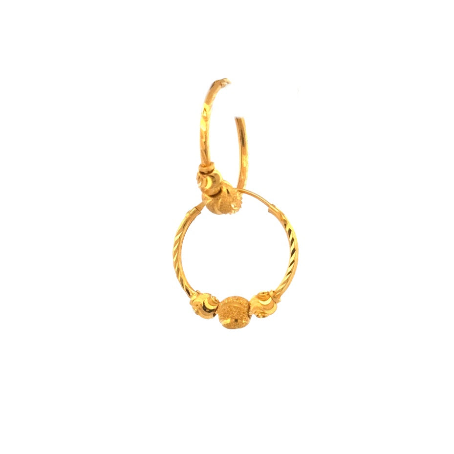22K Gold Earrings 2.84g