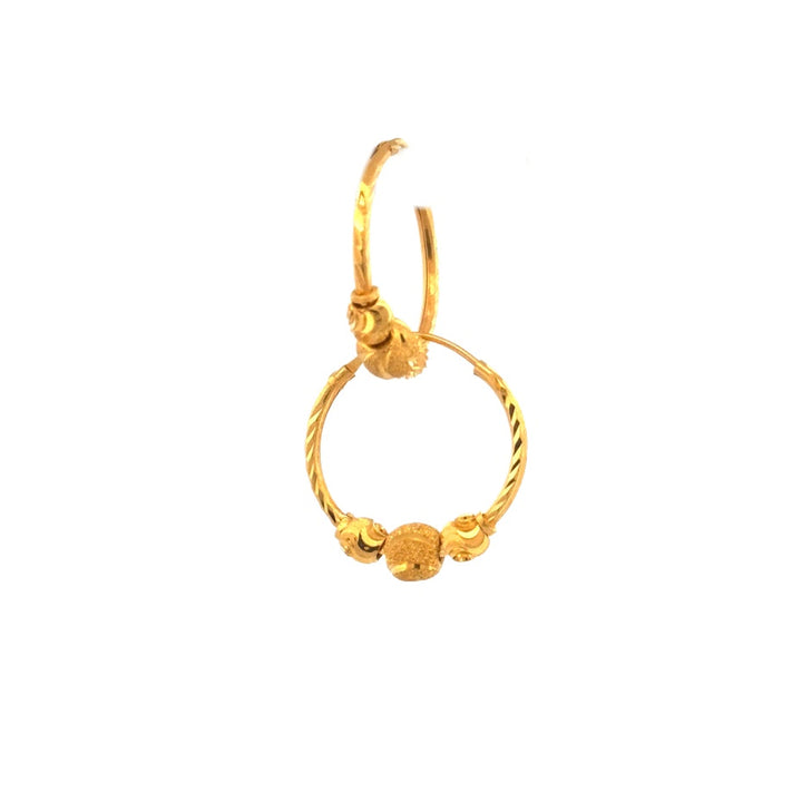 22K Gold Earrings 2.84g