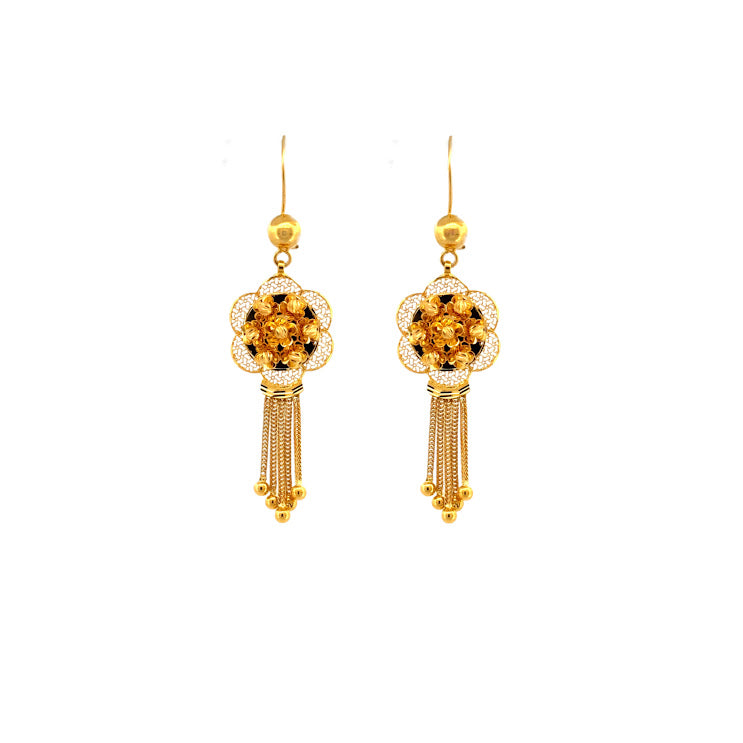 22K Gold Earrings 7.41g