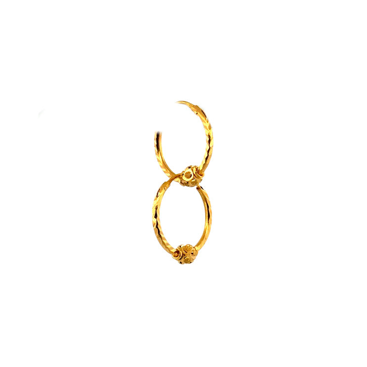 22K Gold Earrings 1.63g