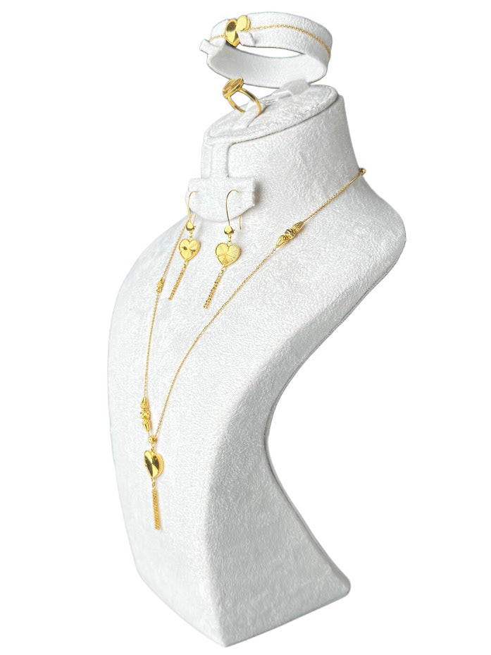 22K Gold Necklace & Ring & Earrings 21.02g