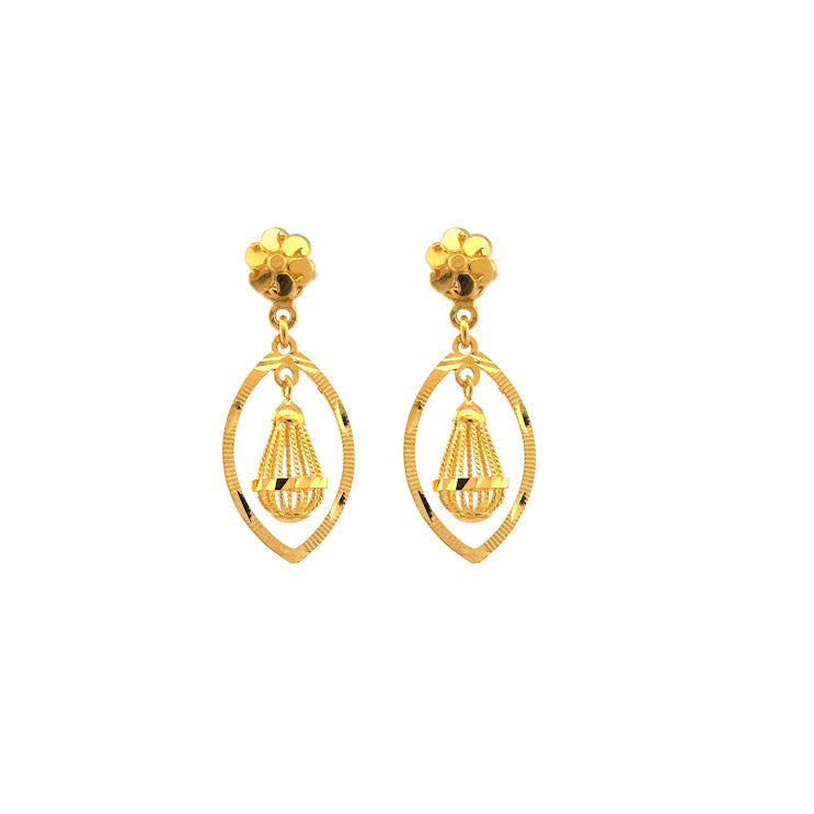 22K Gold Earrings 3.97g