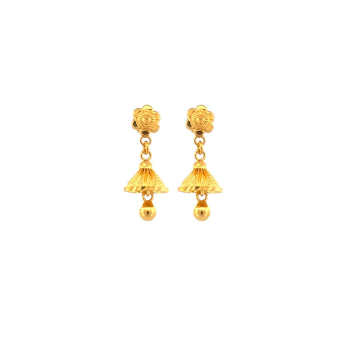 22K Gold Earrings 3.36g