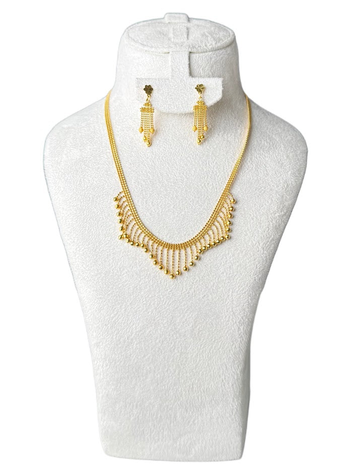 22K Gold Necklace  & Earrings 20.23g
