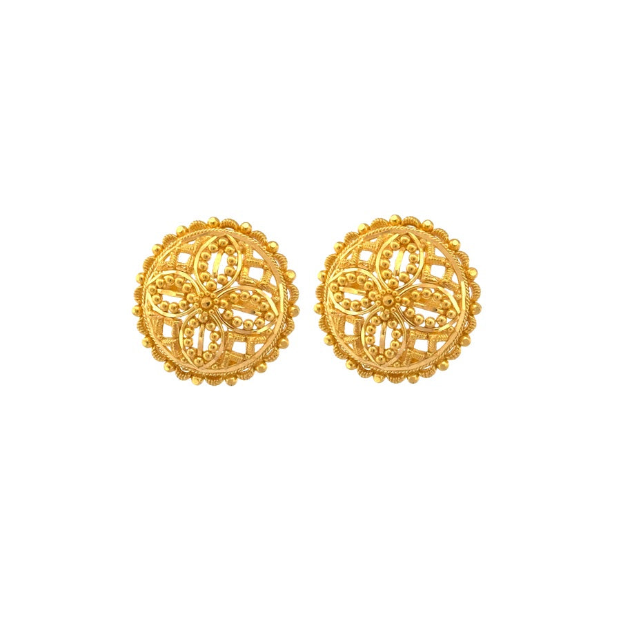 22K Gold Earrings 8.25g