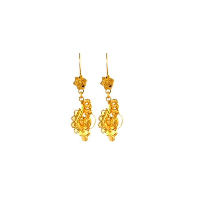 22K Gold Earrings 3.24g