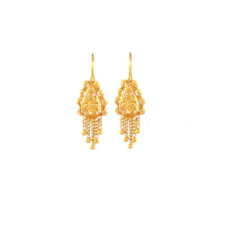 22K Gold Earrings 3.41g