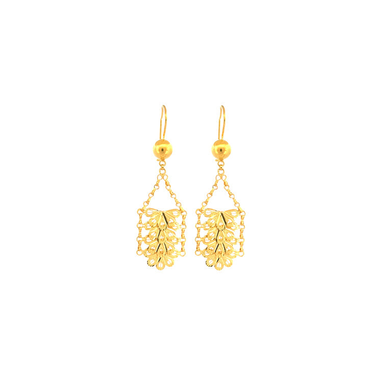 22K Gold Earrings 7.62g
