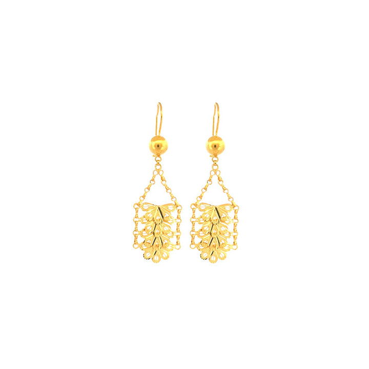 22K Gold Earrings 7.62g