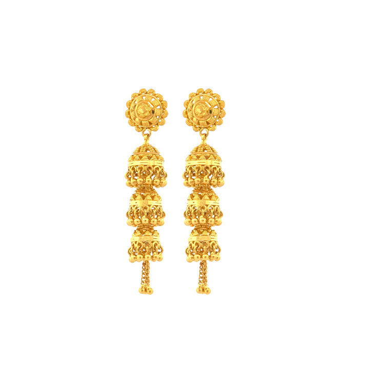 22K Gold Earrings 15.98g