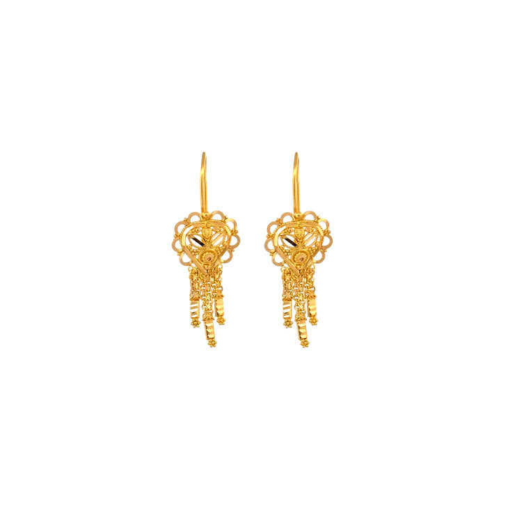 22K Gold Earrings 4.45g
